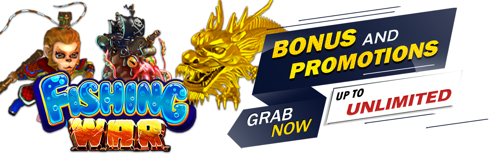fishing war bonus and promotions banner
