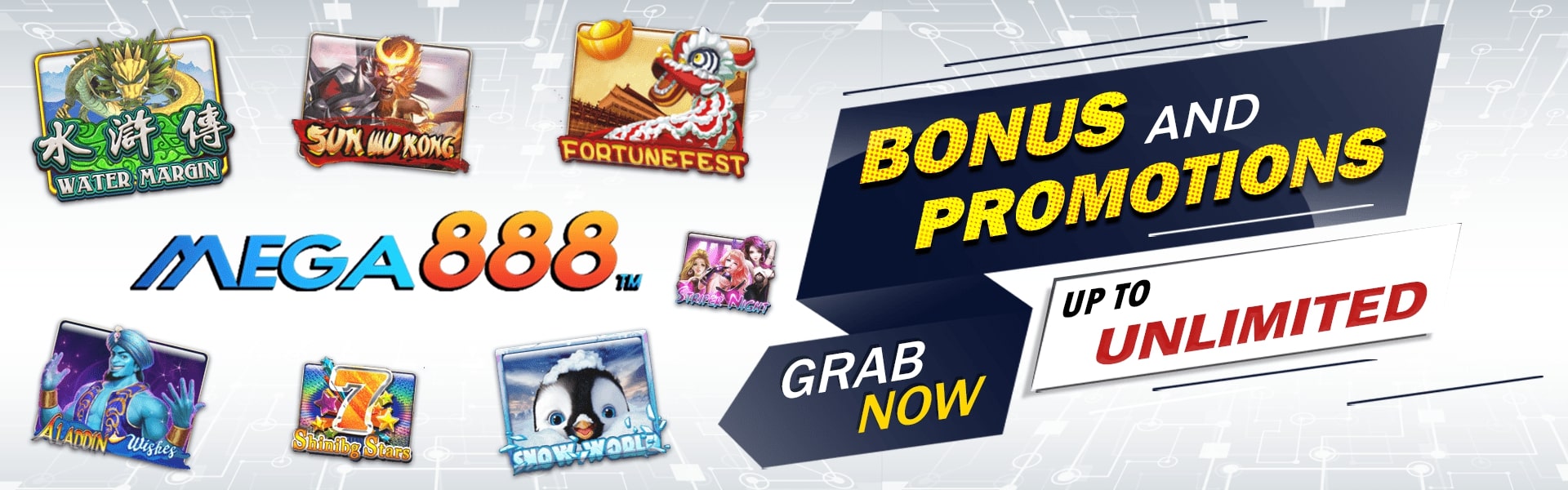 mega888 bonus and promotion banner
